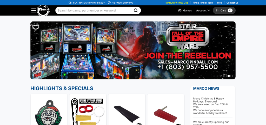 Marcopinball.com – view more