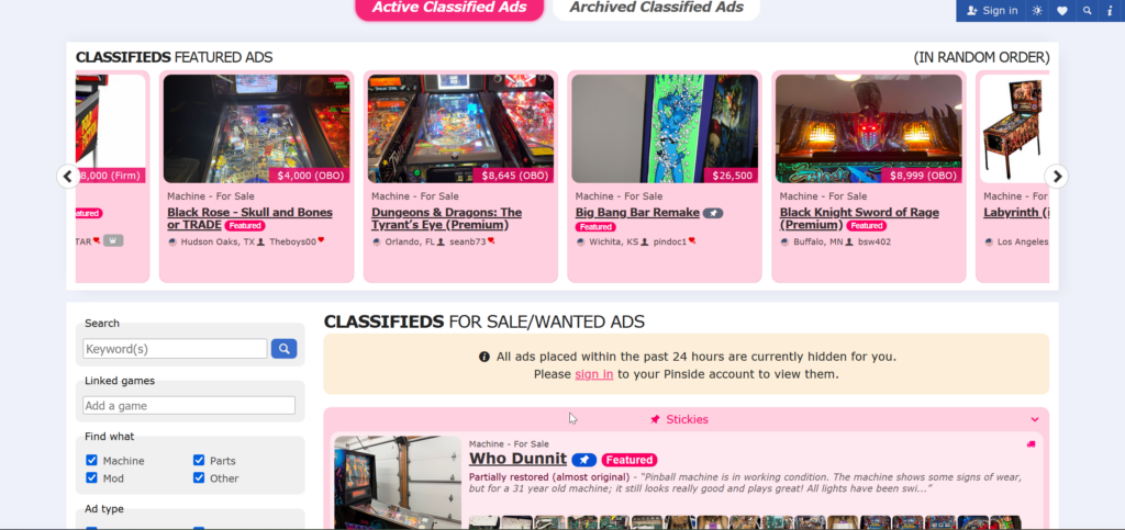 Pinside Marketplace – VIEW MORE