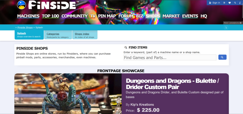 Pinside Shops – VIEW MORE