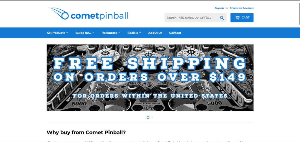 Comet Pinball – LEDs – VIEW MORE